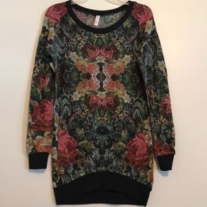 Floral Sweater/Tunic Dress